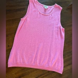 Classic and timeless pink Cashmere sleeveless crewneck sweater by Lilly Pulitzer